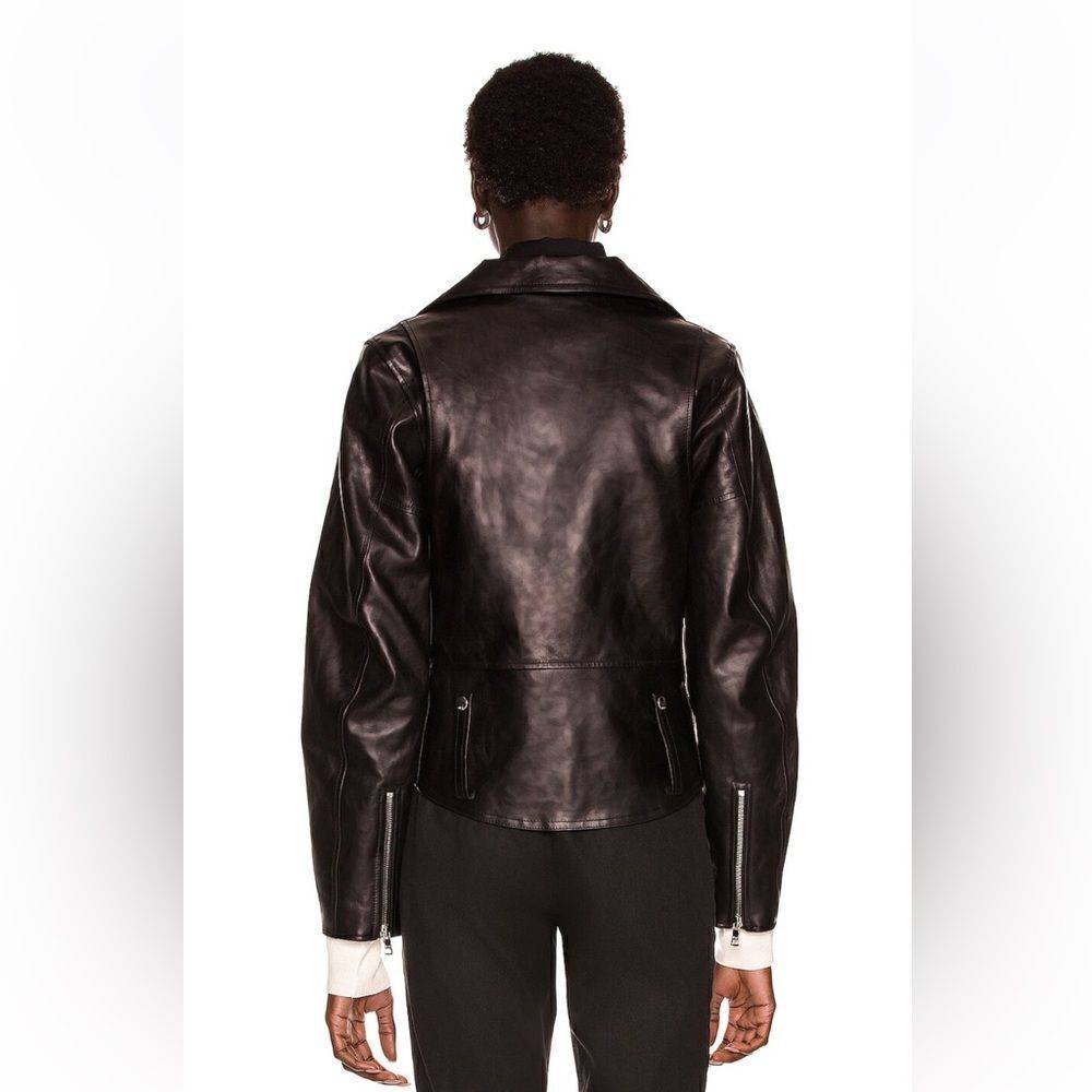 $1395 RtA Black Leather Moto Jacket Saige Biker FWRD Designer Motorcycle Sz XS - Picture 2 of 16